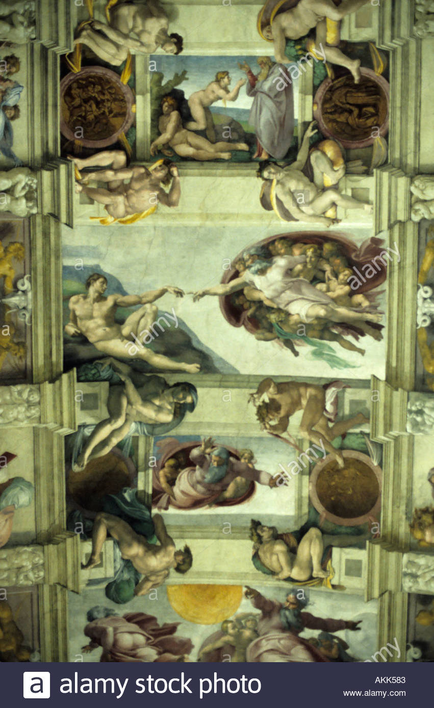 851x1390 Italy Rome Creation Of Adam Hand Of God By Michelangelo Buonarroti - Painting With God And Adam