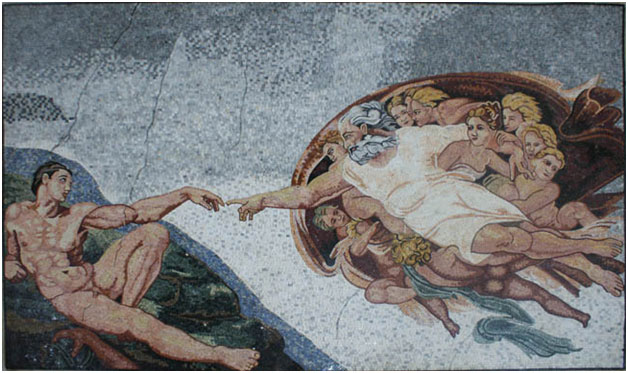 628x373 Sistine Chapel Creation Of Adam By Michelangelo - Painting With God And Adam