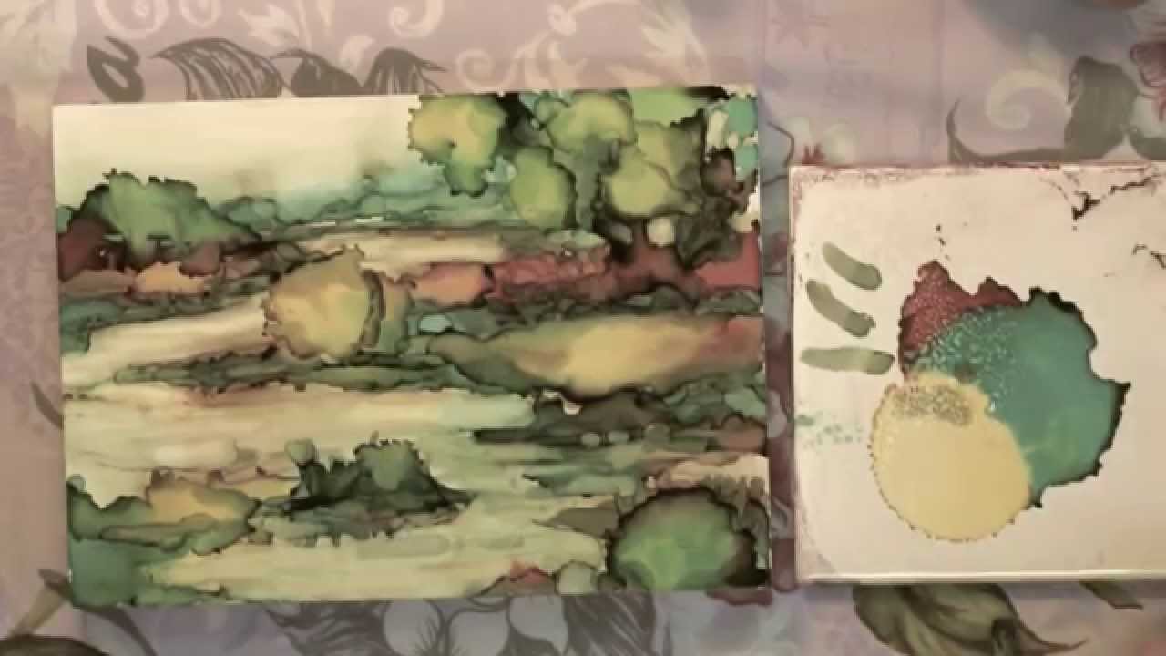 1280x720 Alcohol Ink Painting A Landscape - Painting With Ink And Alcohol