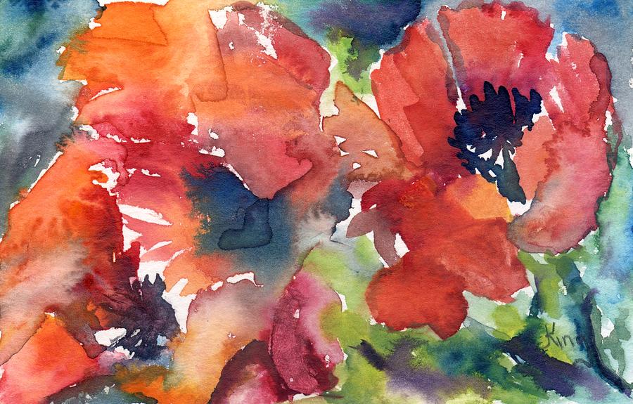 900x575 Poppies 2016 Painting By Jane King - Painting With Jane Poppies