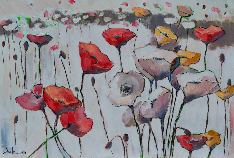 770x521 Saatchi Art Poppies Painting By Jane Greensitt - Painting With Jane Poppies