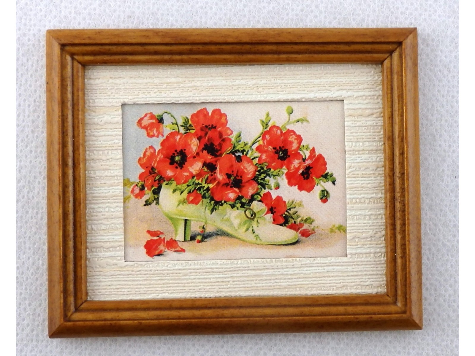1600x1200 Shoe Of Poppies Picture Painting In Walnut Frame Melody Jane - Painting With Jane Poppies