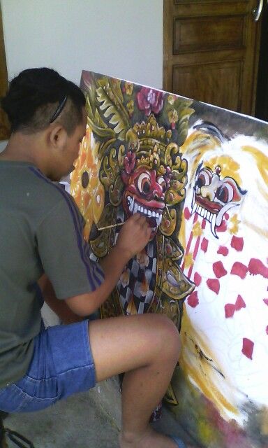 384x640 Painting Bali, Leak Bali. Positive Thinkink Tatto Art. By. Irwan - Painting With Leak