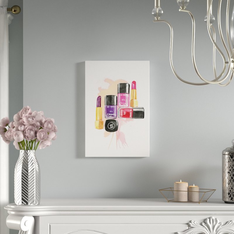 800x800 House Of Hampton Nail Polish And Lipstick Painting Print - Painting With Nail Polish On Canvas