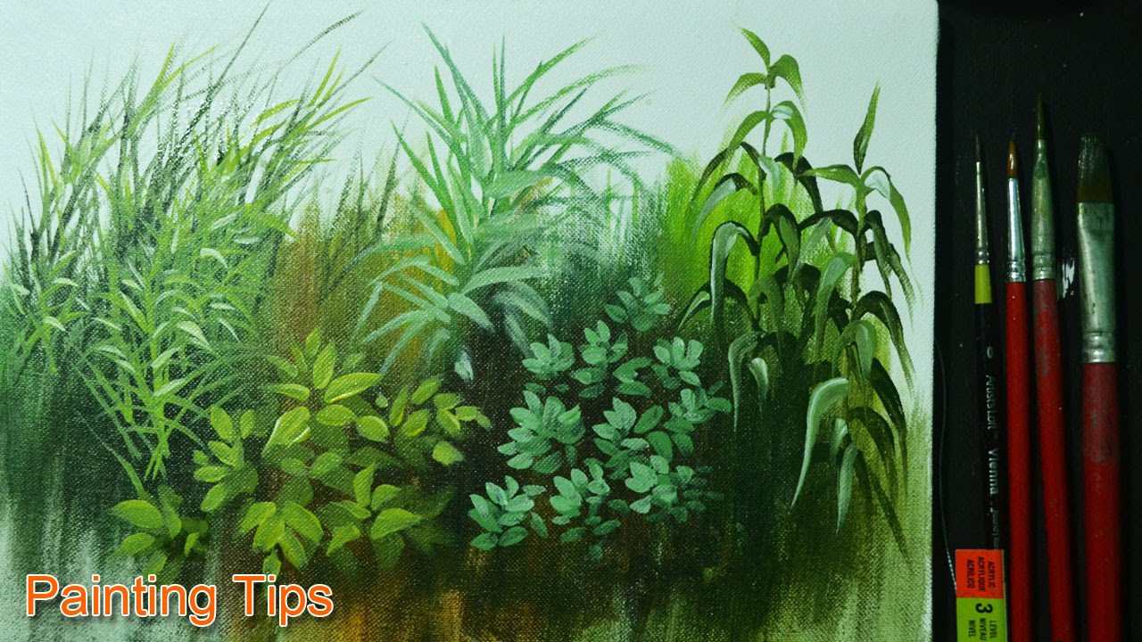 1280x720 Acrylic Painting Lesson - Painting With Plants