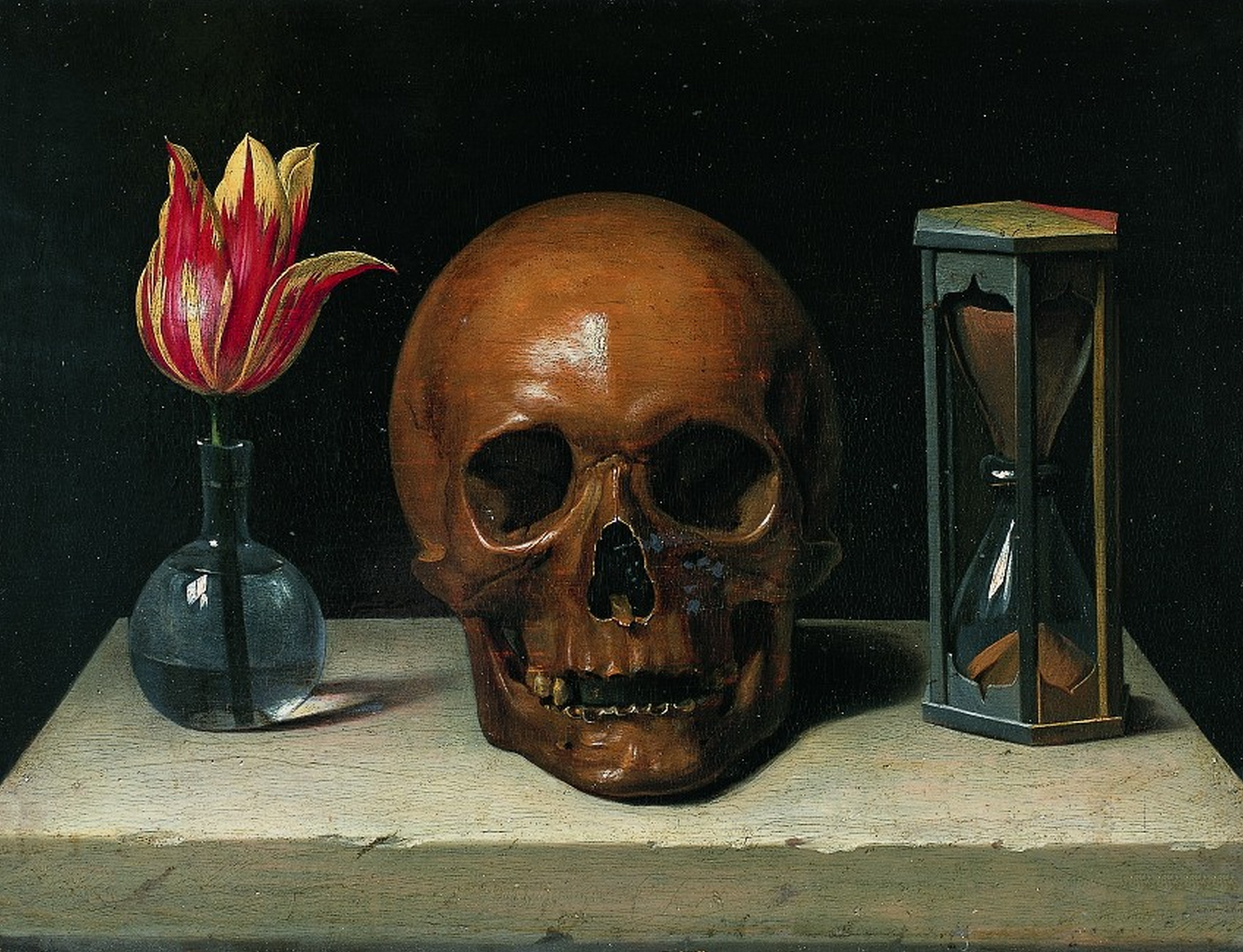5315x4075 Filestilllifewithaskull.jpg - Painting With Skull