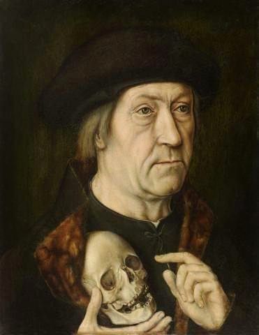 371x480 Painting With Small Skull Portrait With Skull - Painting With Skull