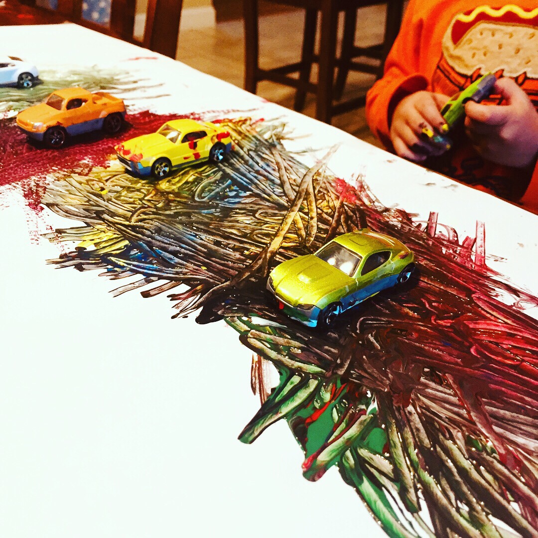 1080x1080 Painting With Toy Mindfulmomto3 - Painting With Toy Cars