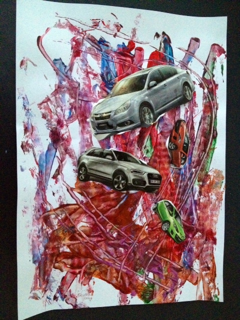 480x640 Painting With Cars Toy Cars Ready To Paint Kids Craft - Painting With Toy Cars