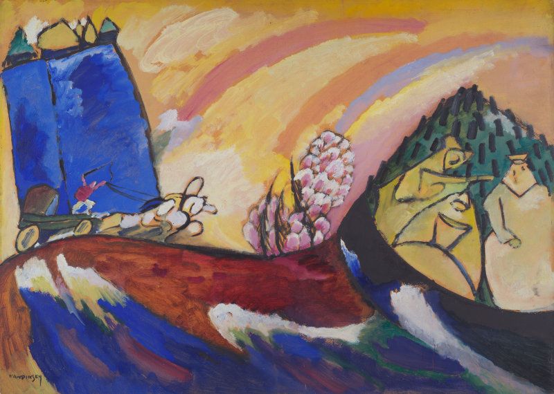 800x570 Vasily Kandinsky French, Born Russia, Painting - Painting With Troika