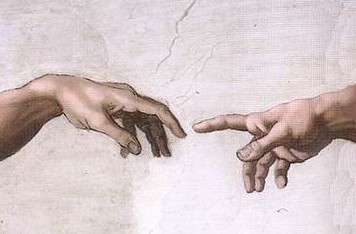 356x234 How Michelangelo Painted The Sistine Chapel Great Names In History - Painting With Two Fingers Touching