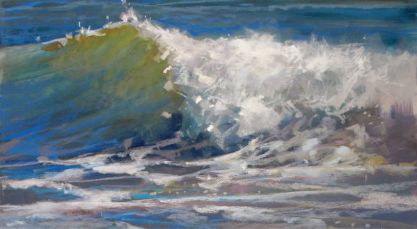 599x329 Landscape Painting Paint Waves With Pastel - Painting With Waves