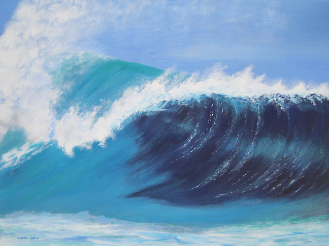 648x486 Perfect Wave Original Acrylic - Painting With Waves