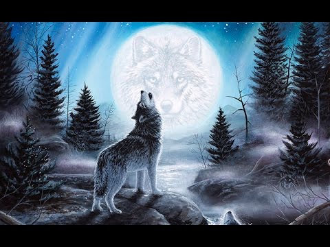 480x360 Hidden Wolf Painting - Painting Wolf