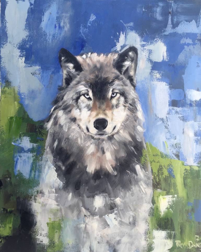770x966 Saatchi Art Wolf Summer Painting By Ralph Macdonald - Painting Wolf