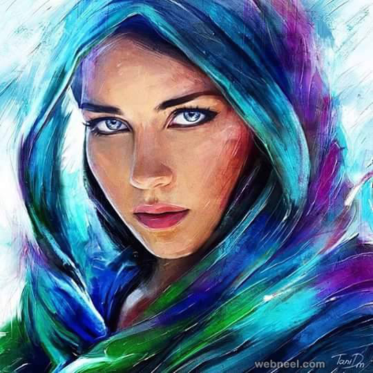540x540 Colorful Woman Painting By Tanidm - Painting Woman