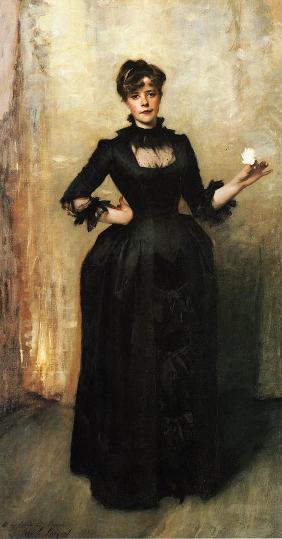 575x1097 233 Best Portraits Of A Lady Images On Female Portrait - Painting Woman In Black Dress