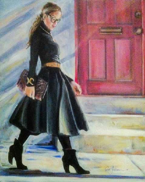 478x600 Eric Jabloner - Painting Woman In Black Dress