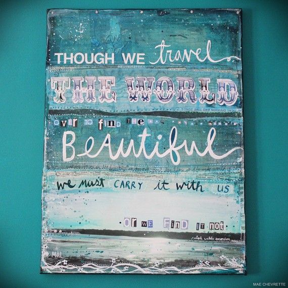 570x570 Find The Beautiful - Painting Words On Canvas