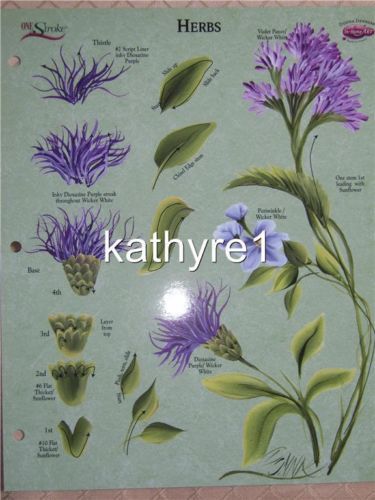 375x500 Donna Dewberry Rtg Herbs Worksheet New One Stroke Rare Ebay - Painting Worksheets