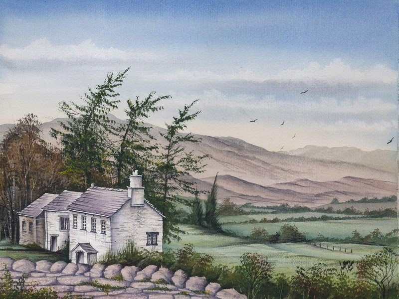 800x600 Watercolour Tutorial Paint A Detailed Lake District Landscape - Painting Worksheets