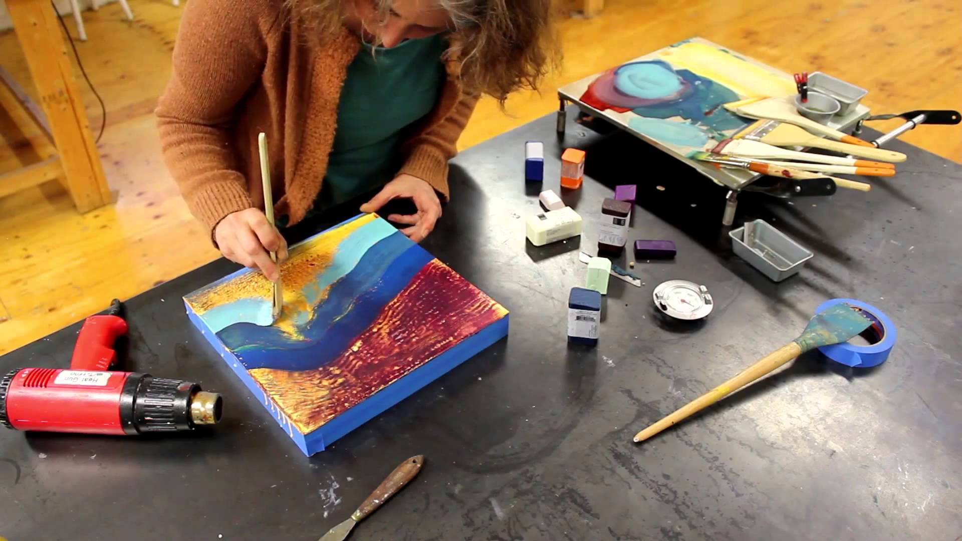 1920x1080 Encaustic Painting Demo With Rampf - Painting Youtube