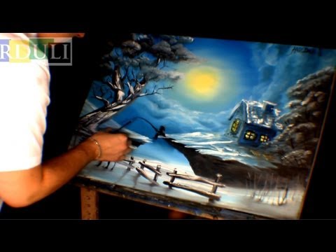 480x360 Winter Landscape Oil Painting - Painting Youtube