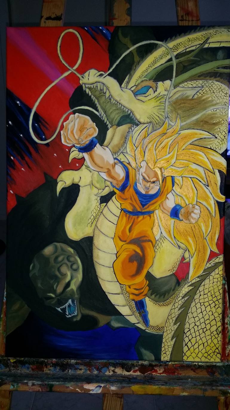 770x1369 Saatchi Art Dragon Ball Z Painting By Paco Fernandez Rodriguez - Painting Z