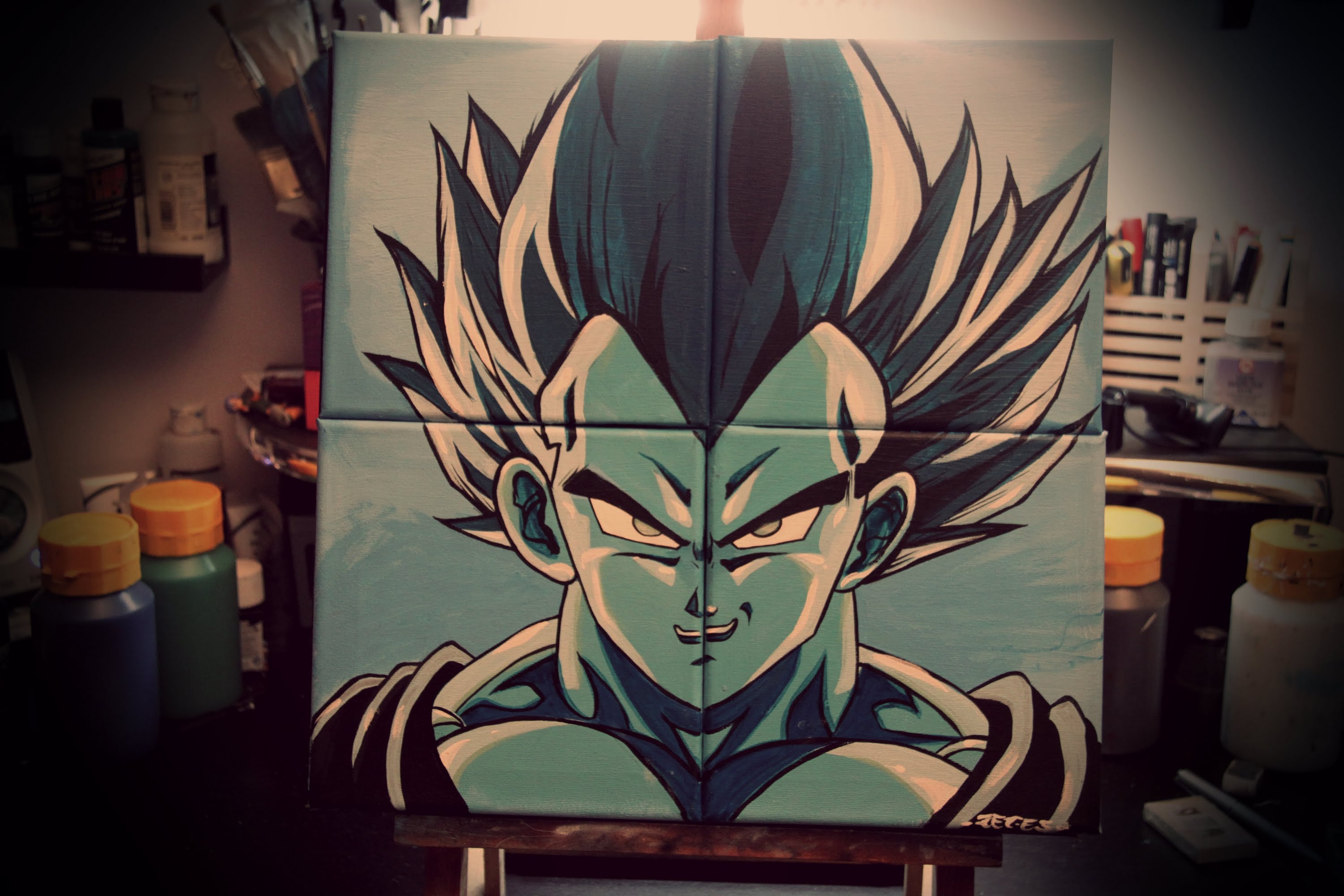 3000x2000 Drawing Vegeta Dragon Ball Z - Painting Z