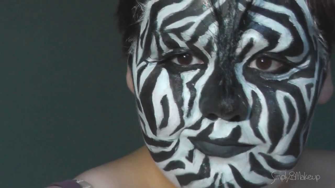 1280x720 Zebra Stripes Face Painting Amp Costume Look - Painting Zebra Stripes
