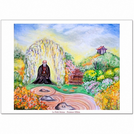 458x458 Small Zen Monk, Reproduction Painting, Zen Painting - Painting Zen