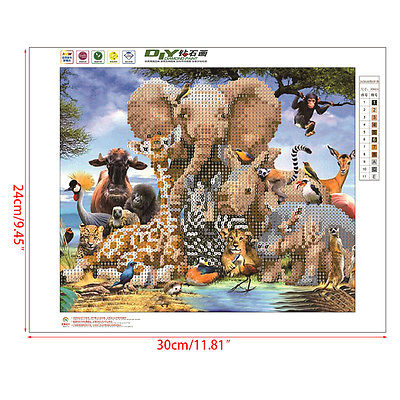 400x400 Zoo 5d Elephant Animal Diamond Embroidery Painting Cross Stitch - Painting Zoo