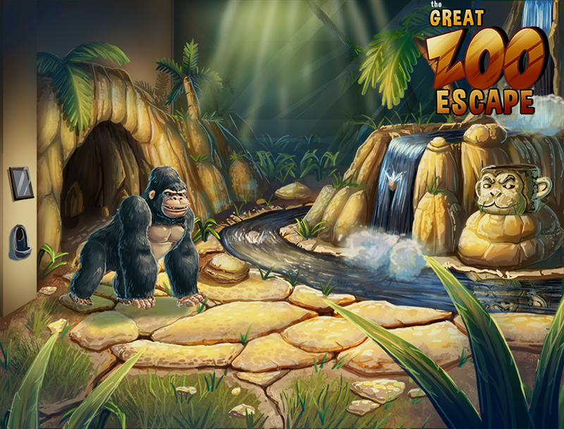 800x608 A Gorilla Room Painting For The Great Zoo Escape By Bryanheemskerk - Painting Zoo