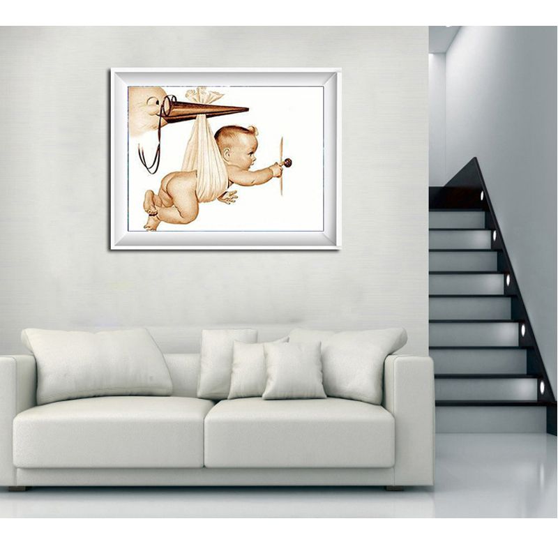 800x800 5d Diamond Paintingr Round Diamond Cross Stitch Angel Baby Diy - Paintingr