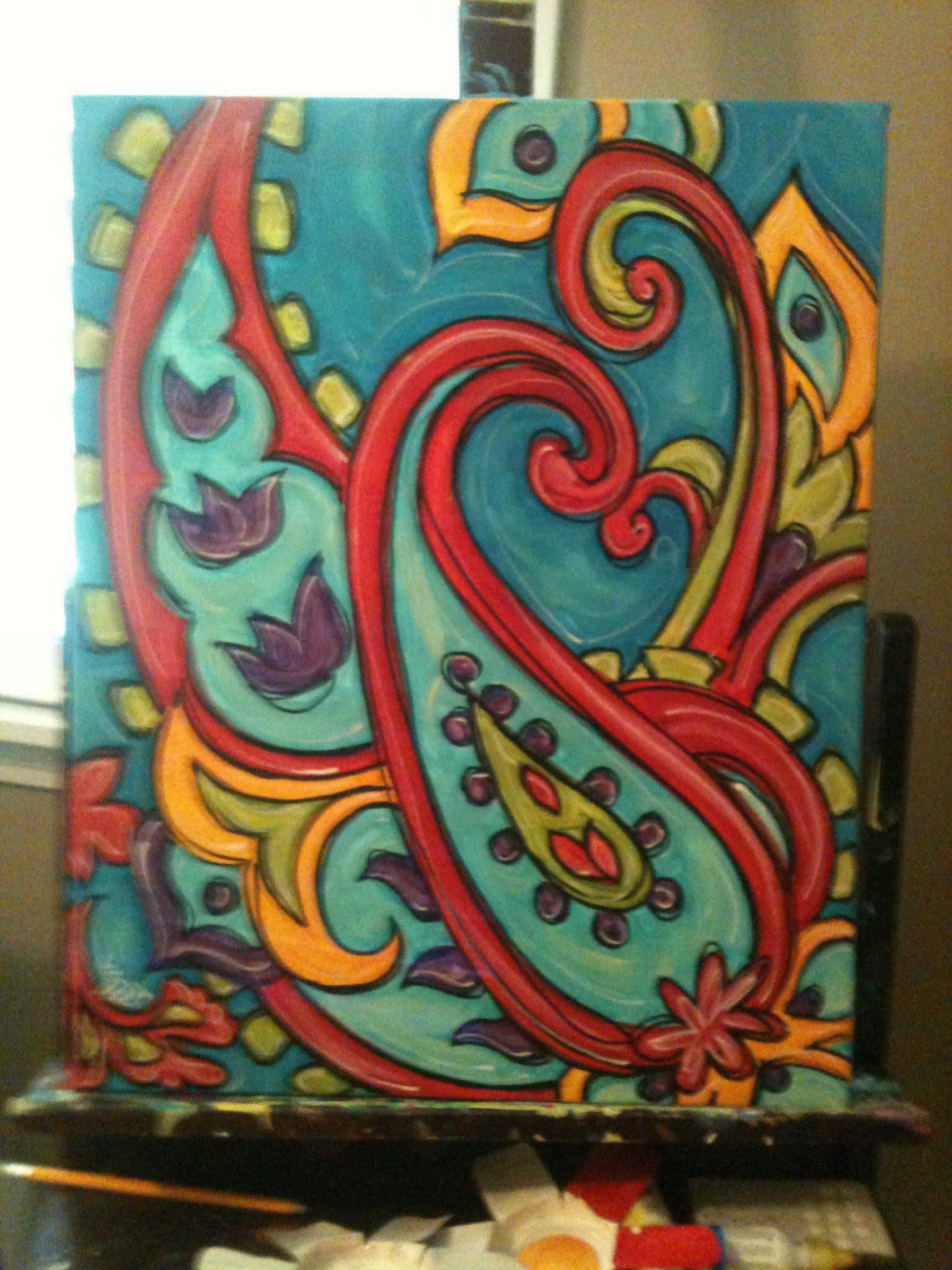 1536x2048 Abstract Acrylic Painting Ideas For Beginners Paisley Paint Your - Paisley Painting