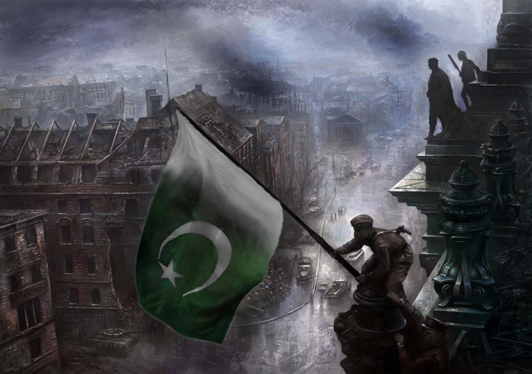 1066x750 Flag Of Our Fathers - Pakistan Flag Painting
