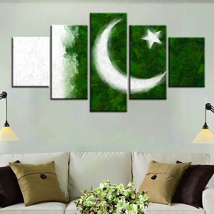 900x900 Buy Paintings Pakistan And Get Free Shipping - Pakistan Flag Painting
