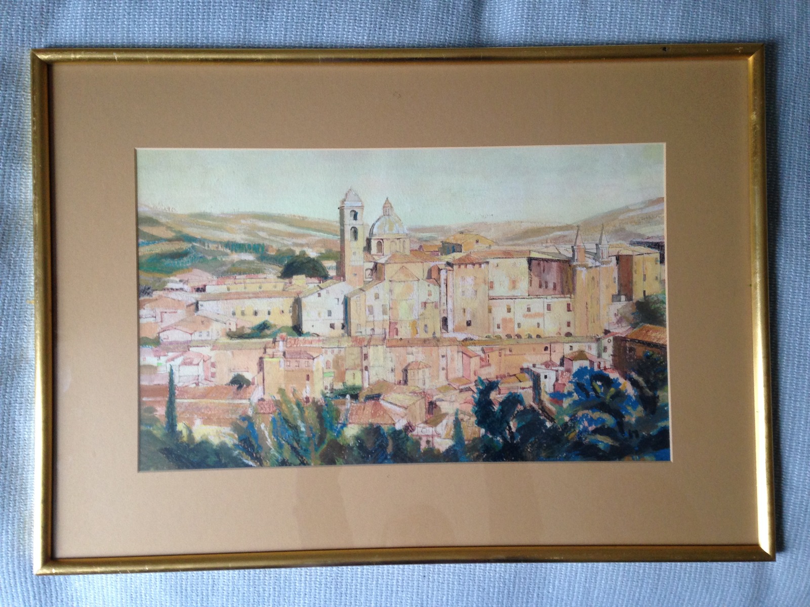 1600x1200 Original Painting Landscape Palazzo Ducale Urbino By Peter - Palazzo Painting