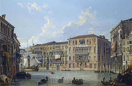 450x294 The Palazzo Foscari On The Grand Canal, Venice Friedrich Nerly - Palazzo Painting