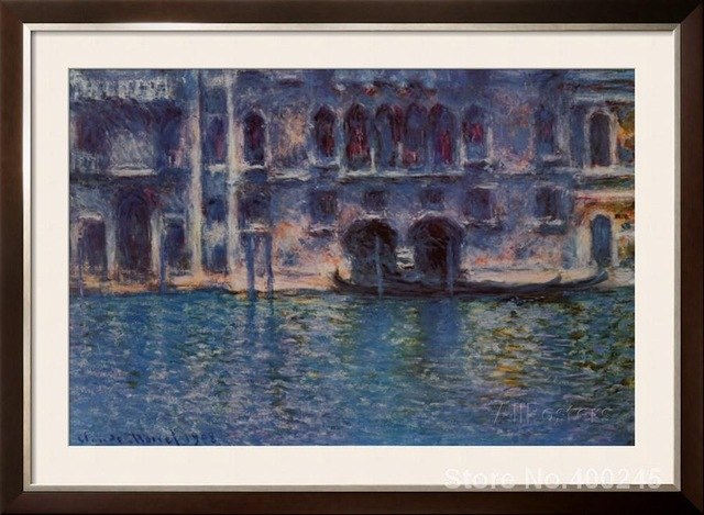 640x469 Canvas Paintings Venice Palazzo Da Mula Claude Monet Art - Palazzo Painting