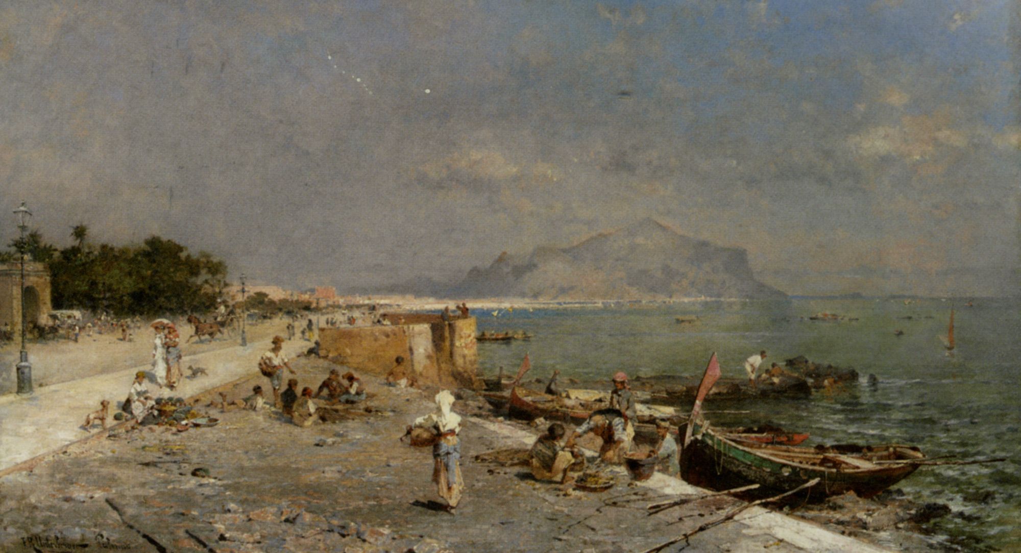 2000x1084 On The Waterfront - Palermo Painting