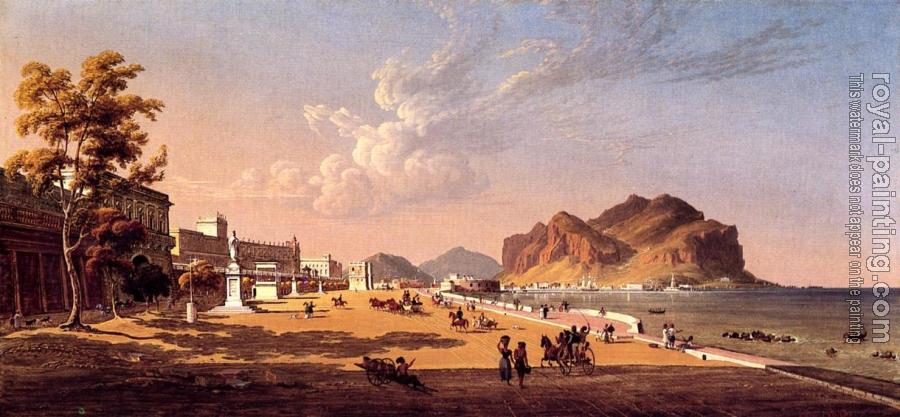 900x417 View Of Palermo By Robert Salmon Oil Painting Reproduction - Palermo Painting