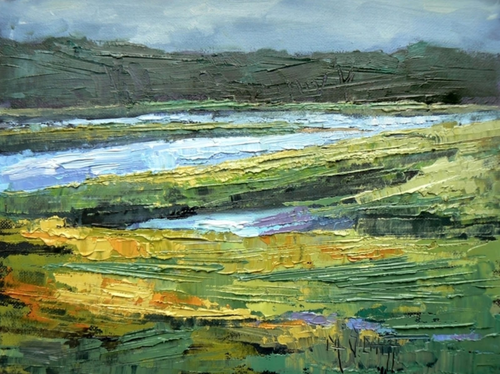 1600x1197 Carol Schiff Daily Paintingslandscapes Oil Landscape, Palette - Palette Knife Landscape Painting