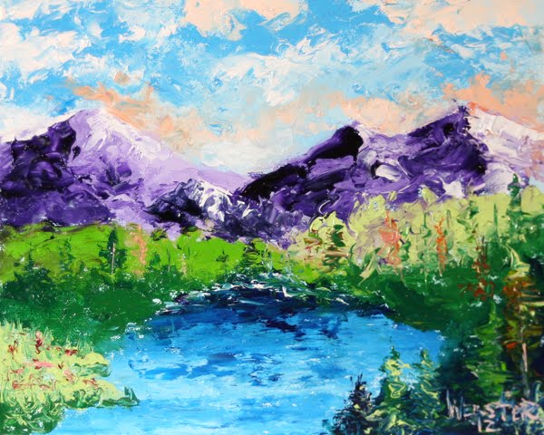 600x480 Daily Painters Abstract Gallery Mark Webster - Palette Knife Landscape Painting