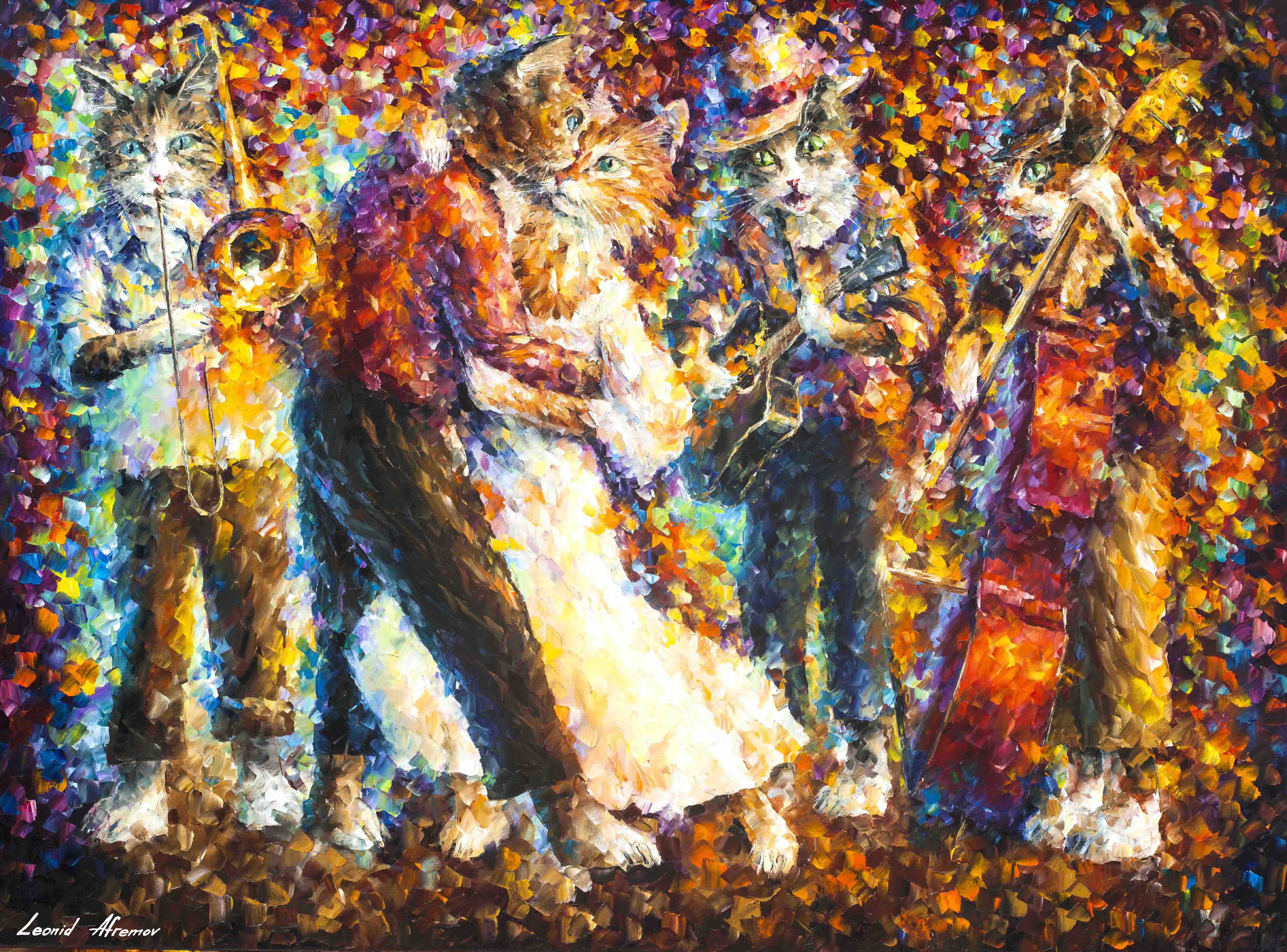 4849x3588 Emotions Of Movement - Palette Knife Oil Painting