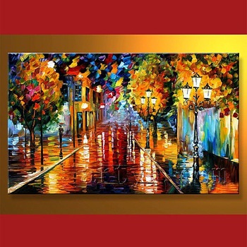 350x350 Hot Sell Handmade Palette Knife Landscape Oil Painting - Palette Knife Oil Painting