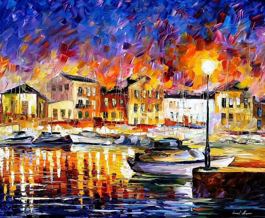 900x741 Greece 2 - Palette Knife Oil Painting On Canvas