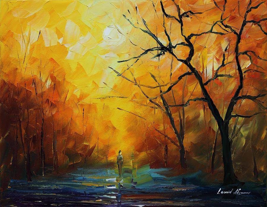 900x697 Yellow Fog 2 - Palette Knife Oil Painting On Canvas