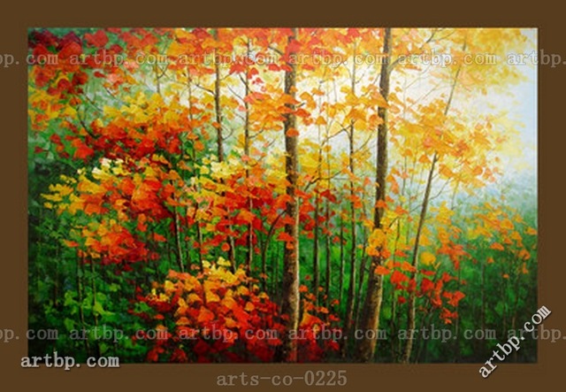 640x443 Contemporary Palette Knife Landscape Art Oil Painting On Canvas - Palette Knife Oil Painting On Canvas