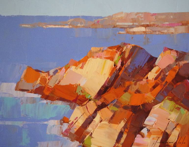 770x597 Saatchi Art Seascape, West Coast, Original Oil Painting - Palette Knife Painting